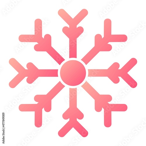 Vector Snow Glyph Gradient Icon Design