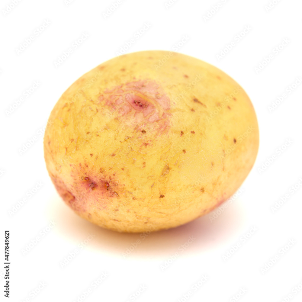 Small new potatoes with pink coloration isolated on white background
Small new potatoes with pink coloration isolated on white background