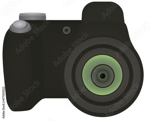 Photographic optical camera. vector illustration