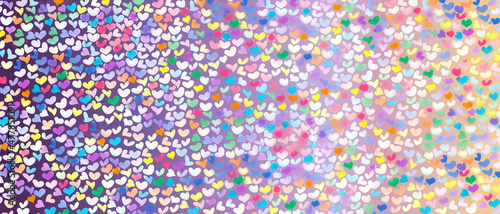 Valentine's Day colorful heart seamless pattern © aiben edis