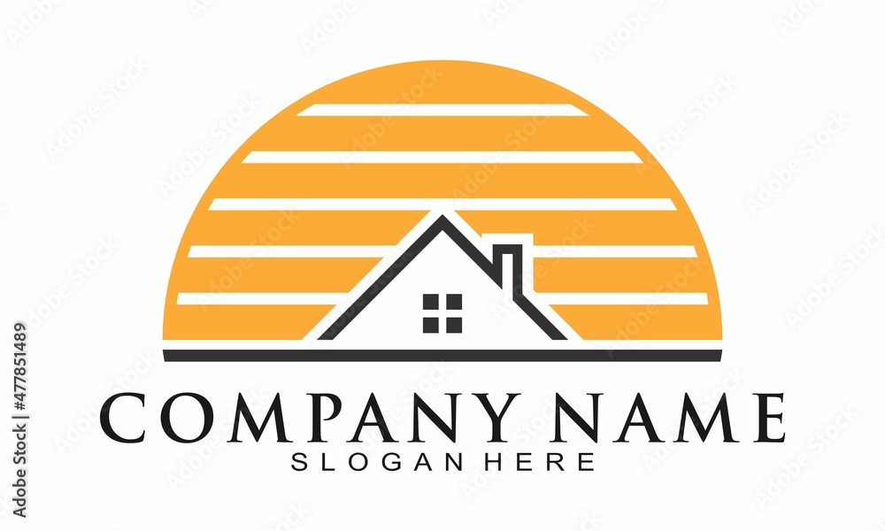 Modern residence property vector logo Modern residence property vector logo