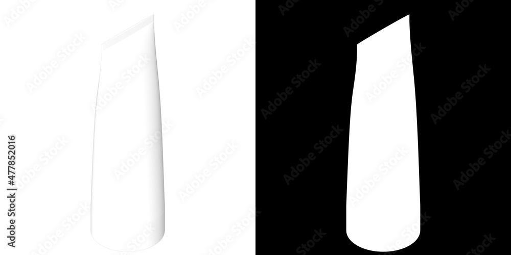 3D rendering illustration of a cosmetics bottle