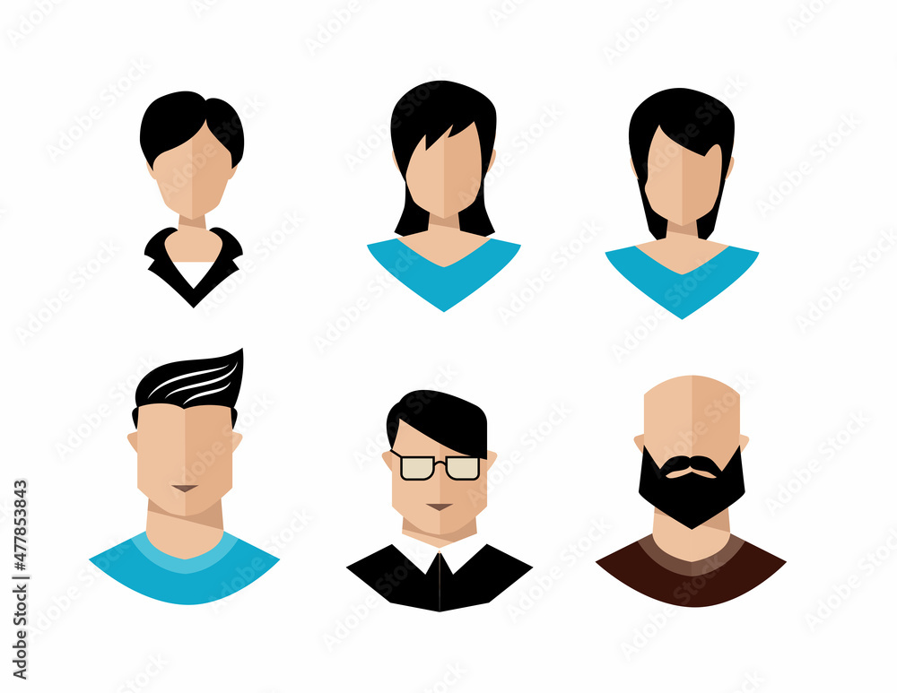 Characters flat designs Characters flat designs