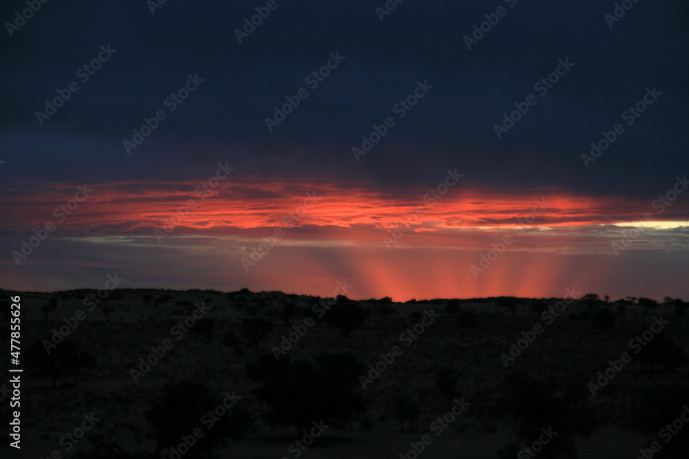 Sunset at Kalahari Tented Camp, Kgalagadi
