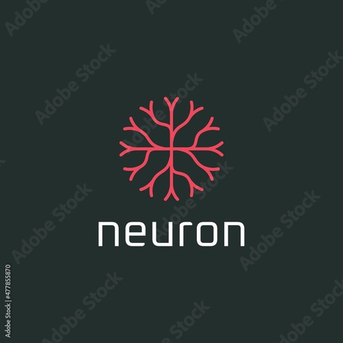 Neuron logo design inspiration vector template