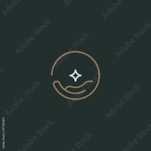 Hand star logo design inspiration vector template