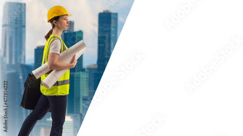 Businesswoman architect. Co...
