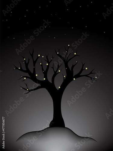 Silhouette of a tree © AnnSky