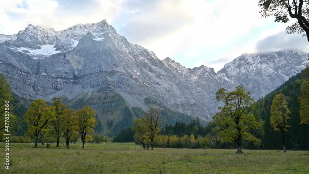 Autumn on the idyllic Ahornboden in Tyrol, Austria Autumn on the idyllic Ahornboden in Tyrol, Austria
