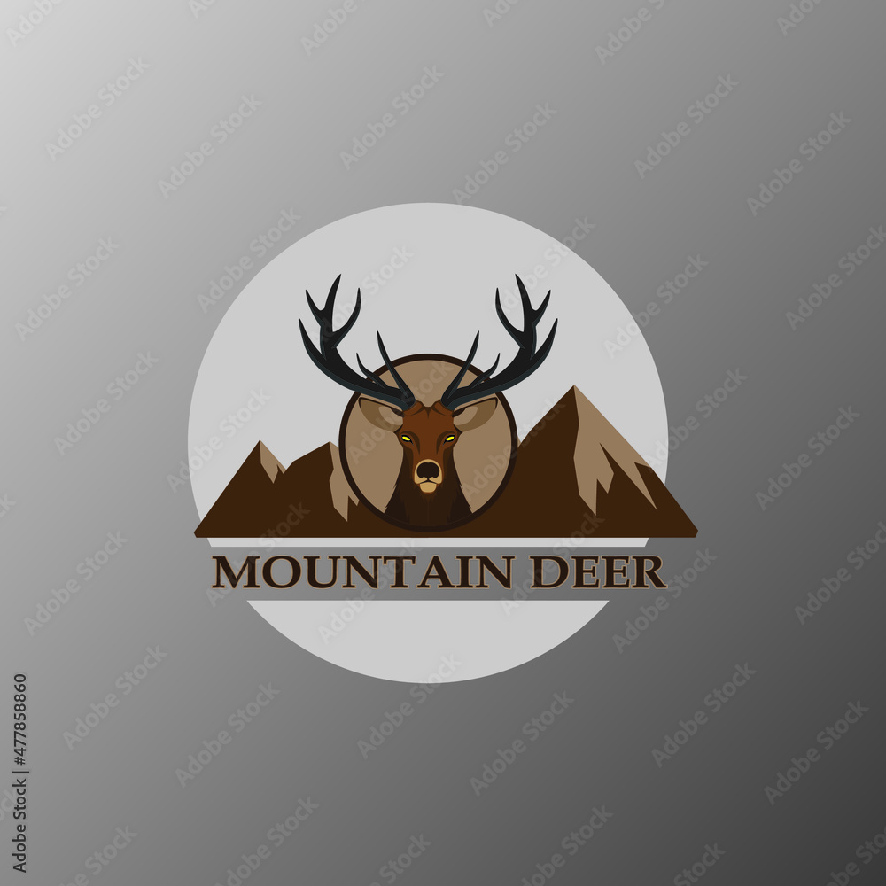 Naklejka premium e-sport team deer logo that has theme elegant, strong, hunter, natural