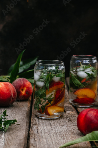 summer peach cocktail