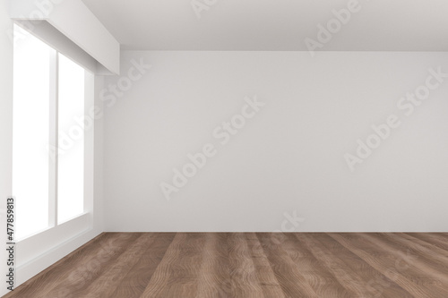 empty room interior design in 3D rendering