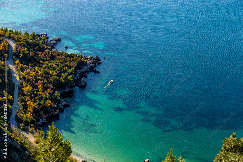 View of the Adriatic sea coast. Dalmatia Region. Croatia