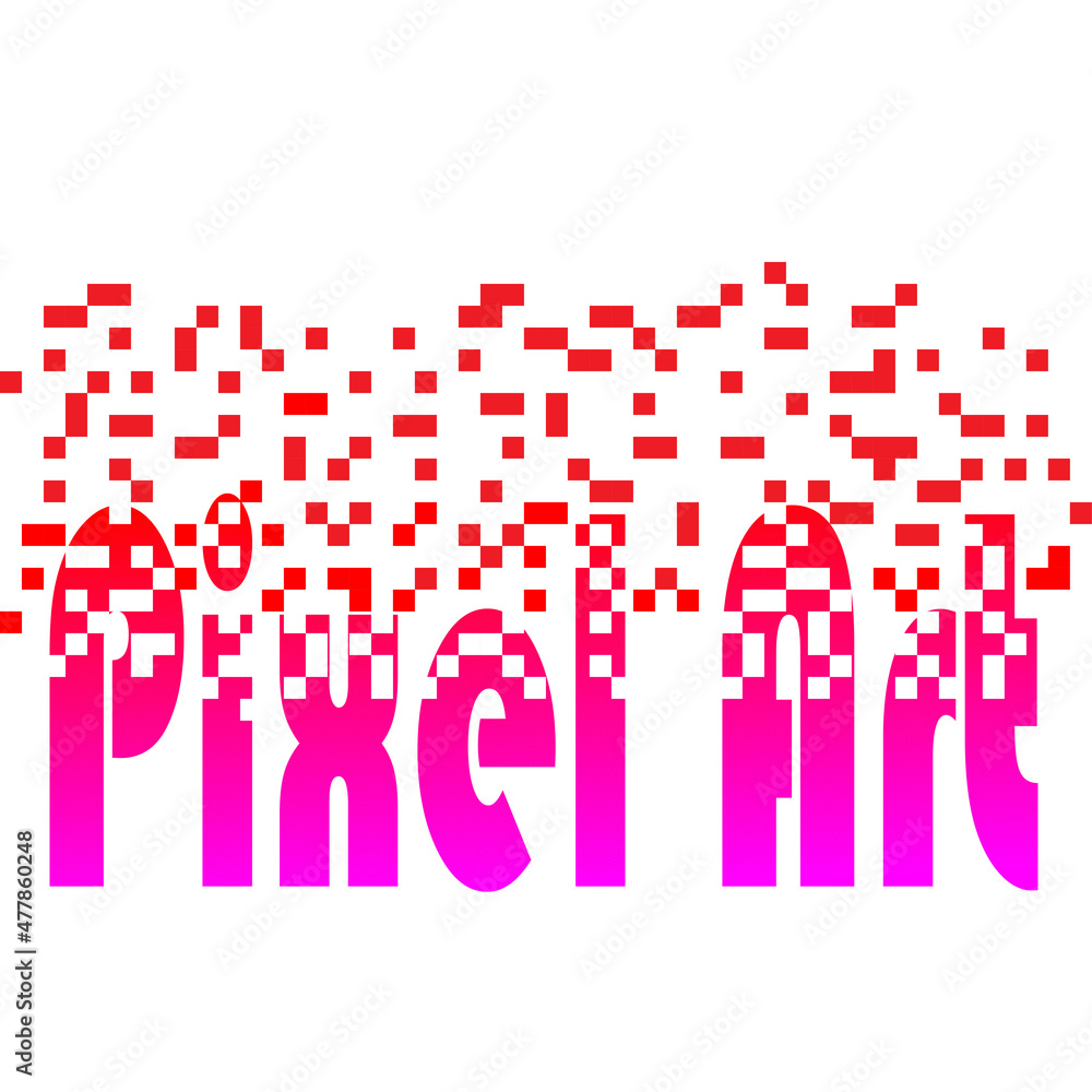 illustration design of pixel design with some various design concept