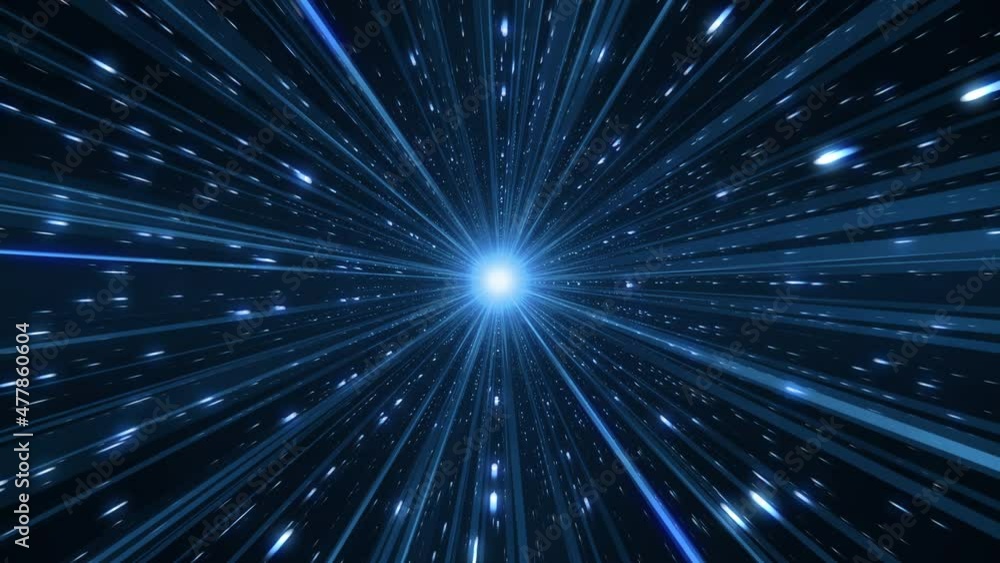 Blue Abstract Background with Fast Flying Speed Light Streaks Animation Blue Abstract Background with Fast Flying Speed Light Streaks Animation