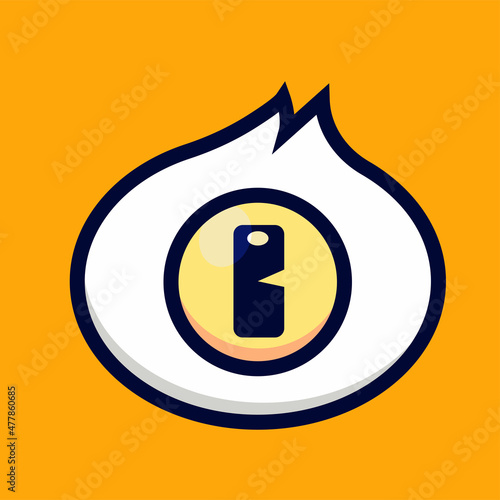 cute cartoon flat design chewy food character