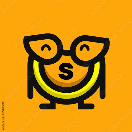 coin currency cartoon, cute cool flat design character