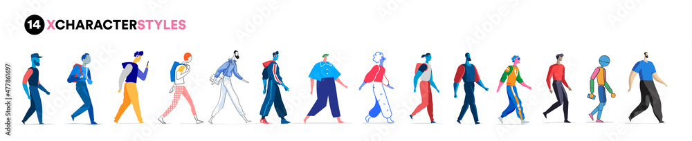 Collezione di personaggi maschili in varie pose Collezione di personaggi maschili in varie pose