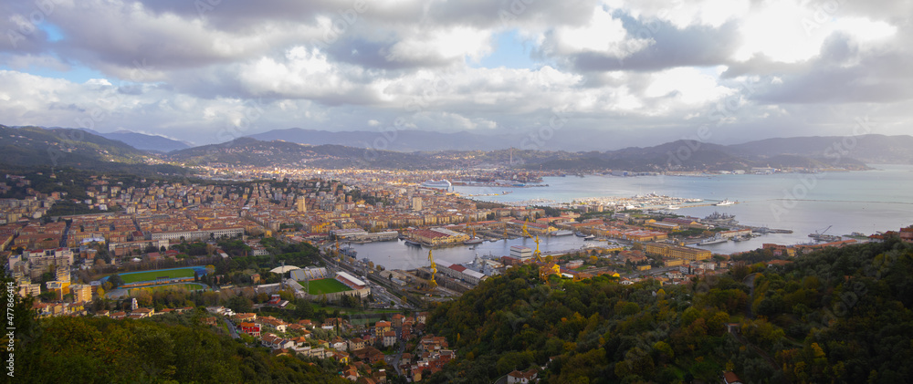 City of La Spezia in Italy - panoramic view - travel photography City of La Spezia in Italy - panoramic view - travel photography