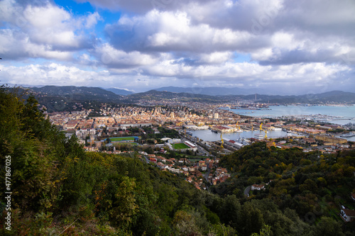 City of La Spezia in Italy - panoramic view - travel photography © 4kclips