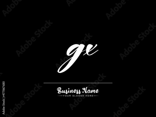 Signature GX logo, Signature Letter gx Logo template Vector photo