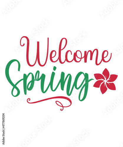 Spring Bundle Svg,Spring is Here Svg,Welcome Spring Svg,Living The Spring Life,Spring Svg,Hello Spring Svg,Cricut,Silhouette,Instant Downlo