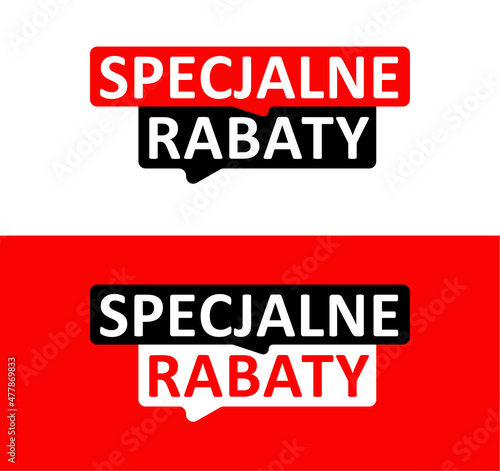 Specjalne rabaty, wektor