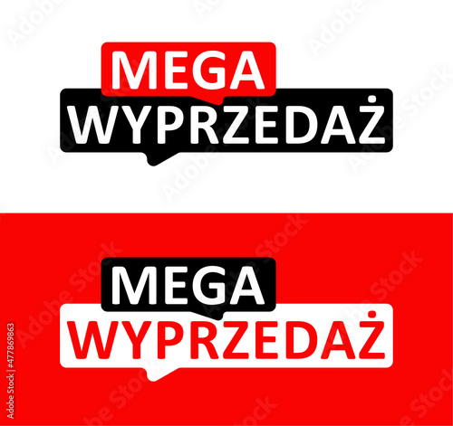 Mega wyprzedaż, wektor