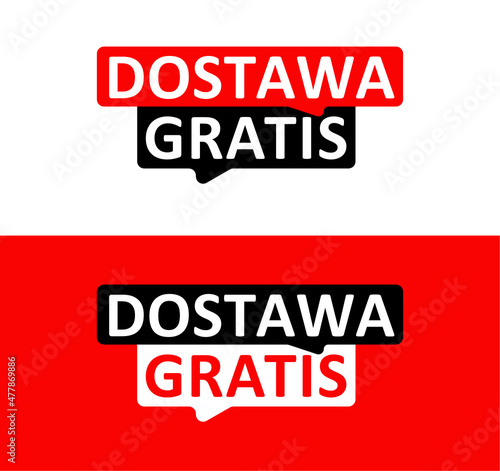 Dostawa gratis, wektor photo