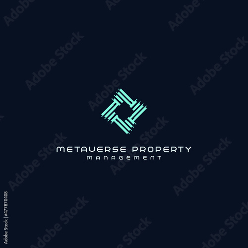 abstract metaverse property logo business vector design inspiration with modern, simple and unique styles. 