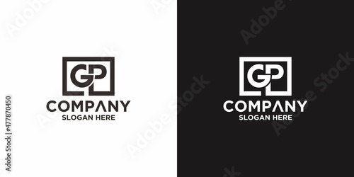 Initial Letter GP Logo Vector Design