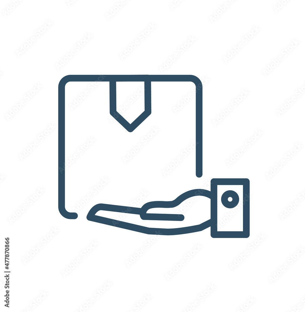 Parcel delivery icon. Line, glyph and filled outline colorful version, Hand holding product box outline and filled vector sign. Symbol, logo illustration. Different style icons set. Vector graphics Parcel delivery icon. Line, glyph and filled outline colorful version, Hand holding product box outline and filled vector sign. Symbol, logo illustration. Different style icons set. Vector graphics