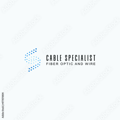 futuristic cable specialist logo business design inspiration . minimalistic cable mastering logo concept vector design template with elegant, simple and unique styles isolated on white background. 