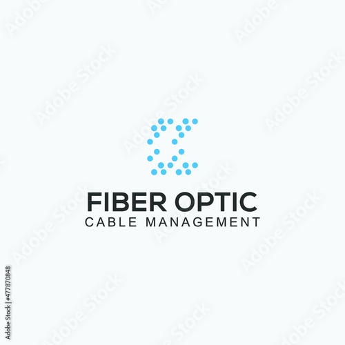 modern fiber optic logo business vector design inspiration with futuristic,, circle and clean styles. 