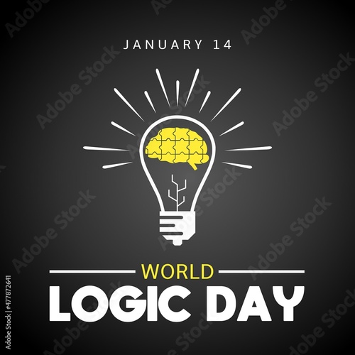 World Logic Day theme template. Vector illustration. Suitable for Poster, Banners, campaign and greeting card. 