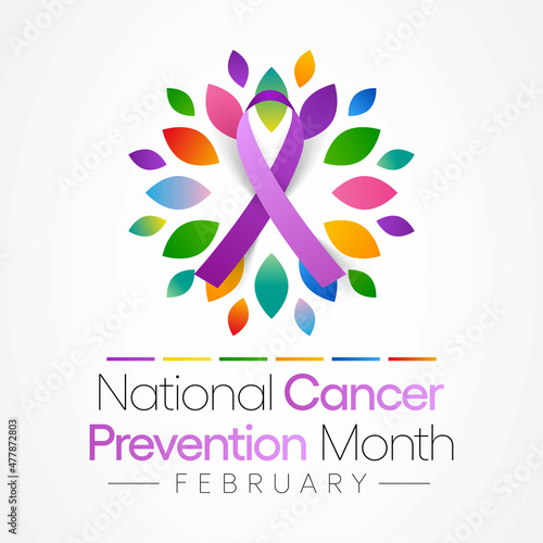 National Cancer prevention month is observed every year in February, to promote access to cancer diagnosis, treatment and healthcare for all. Vector illustration