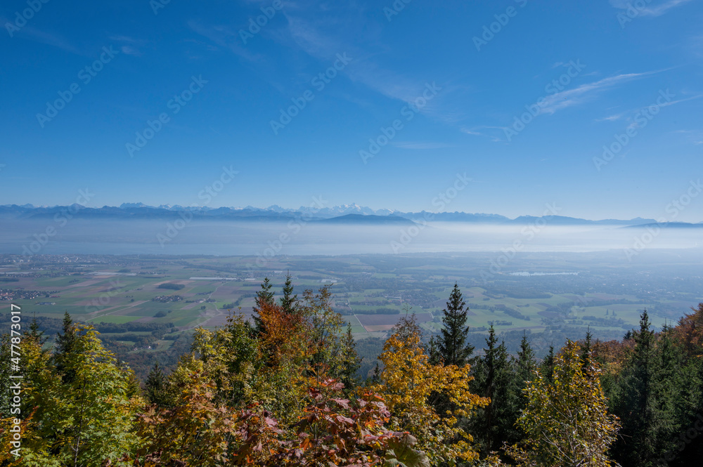 Panorama sur le basin lémanique et les Alpes Panorama sur le basin lémanique et les Alpes