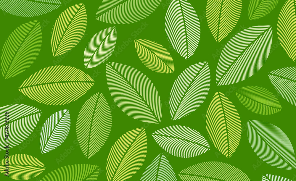 Fototapeta premium 葉柄の背景素材