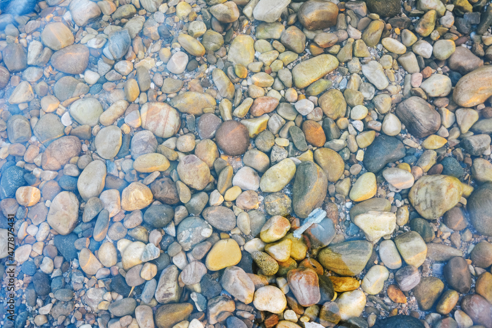 Pebbles underwater in a canal at Sadapahor, in Sylhet Pebbles underwater in a canal at Sadapahor, in Sylhet