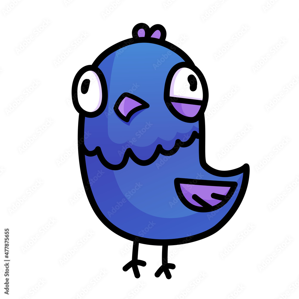Carton funny pigeon isolated on white background. Design for t shirt, mug, poster. Carton funny pigeon isolated on white background. Design for t shirt, mug, poster.