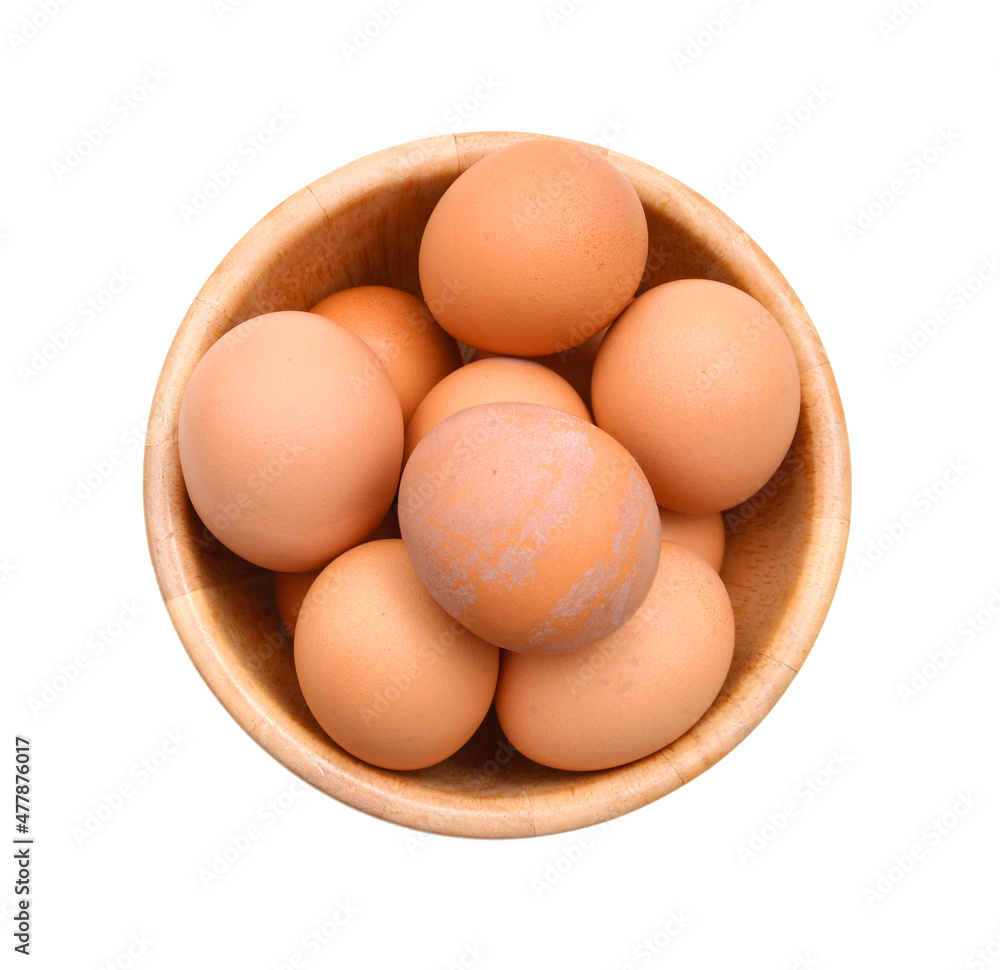Eggs are isolated on a white background Eggs are isolated on a white background