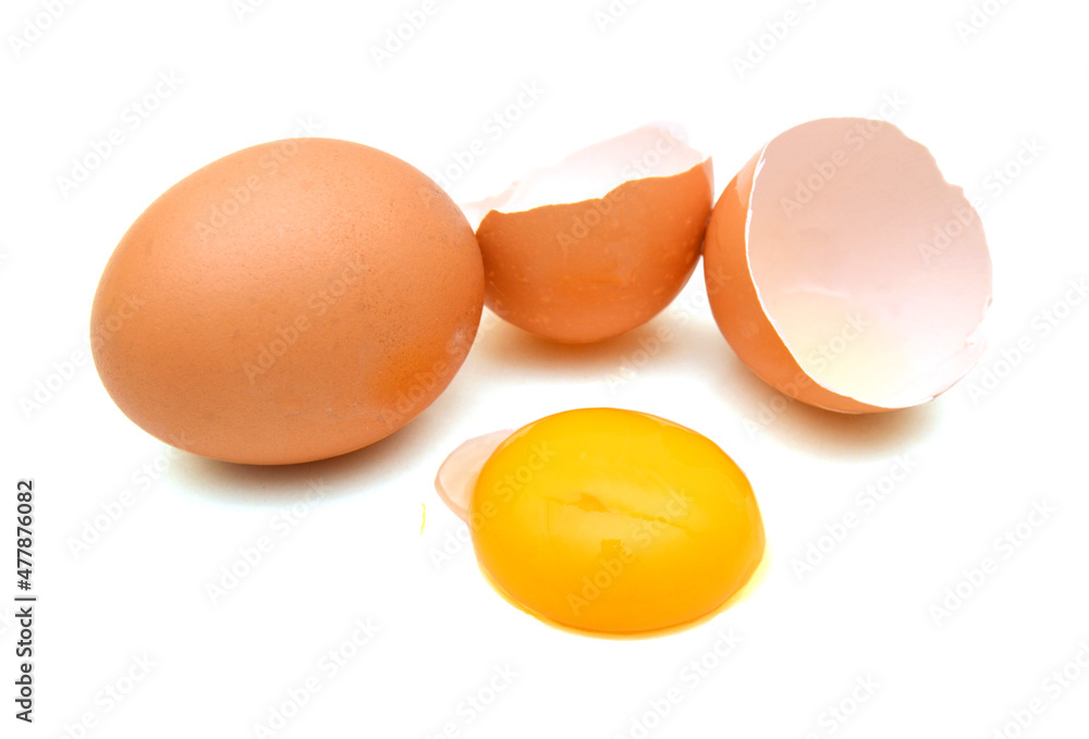Eggs are isolated on a white background Eggs are isolated on a white background