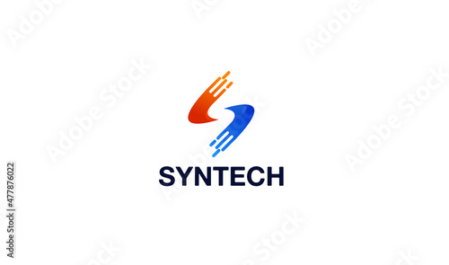 Tech Letter S Logo design