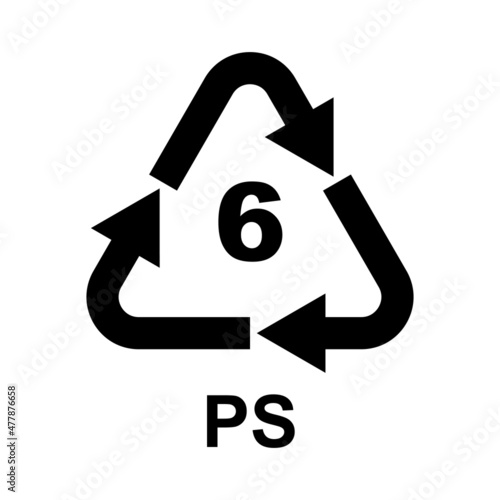 Plastic Recycling Symbol Class 6 PS