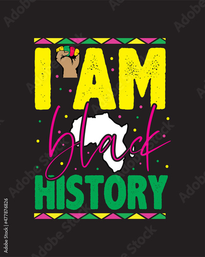 black history month t-shirt design.