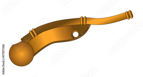 Navy Bosuns Whistle On A White Background