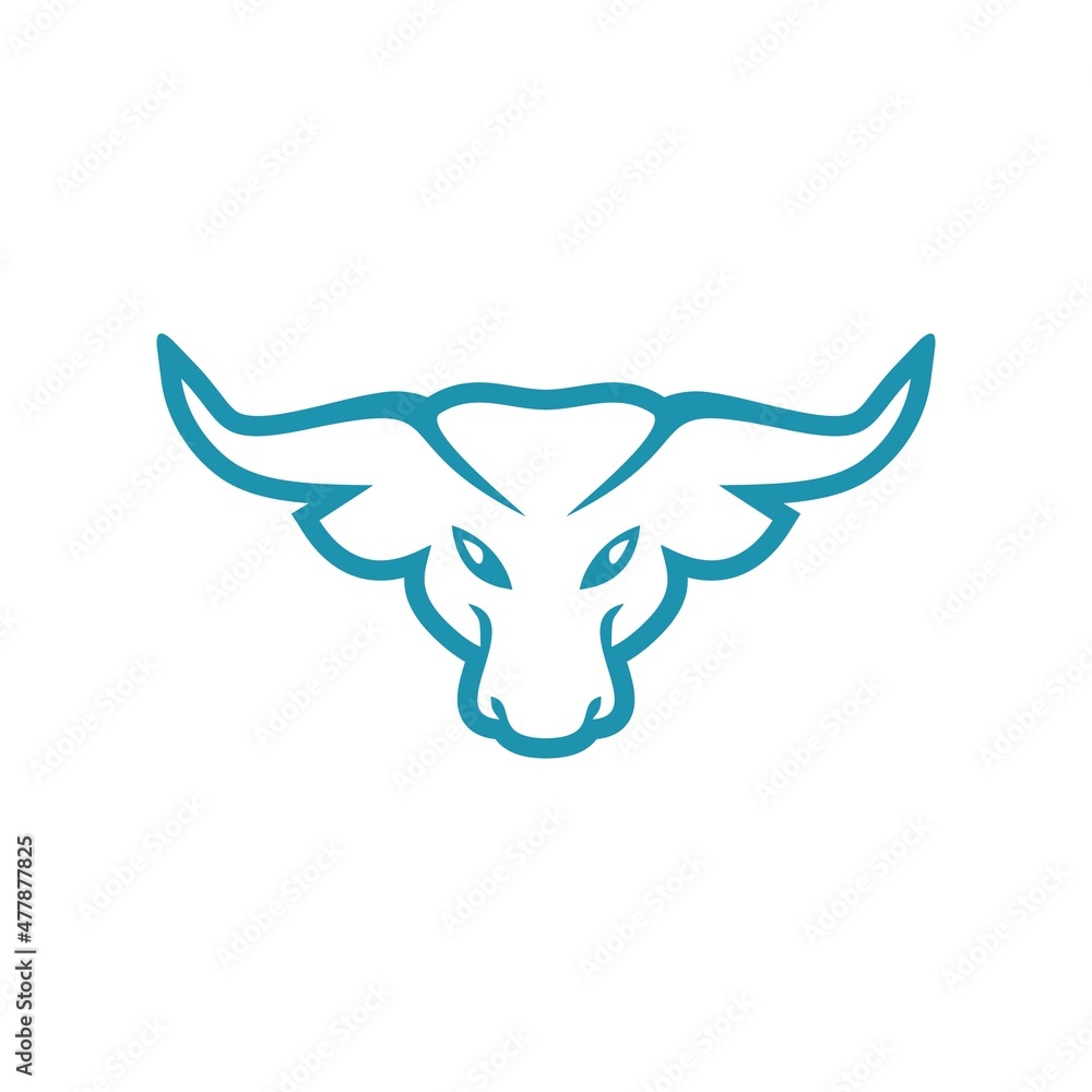buffalo head icon vector buffalo head icon vector