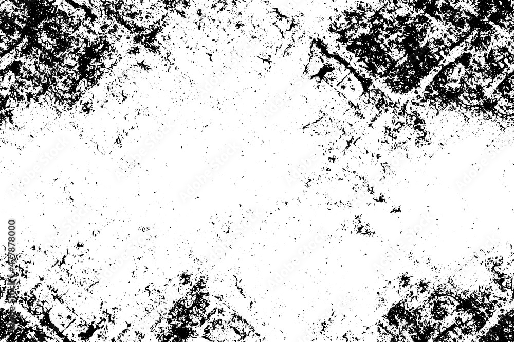Fototapeta premium Dirty black and white grunge background. Abstract black spots on white