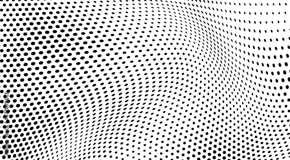 Abstract black and white halftone texture