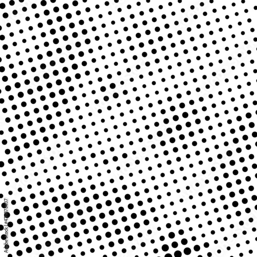 The halftone texture is monochrome. Vector chaotic background